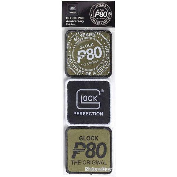 Patch GLOCK lot de 3 P80 anniversaire