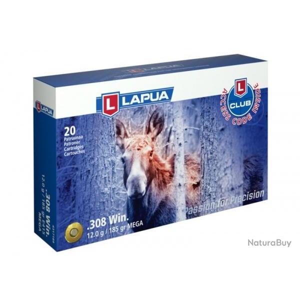 Cartouches Lapua Mega 308 Win  12g185 GRAINS