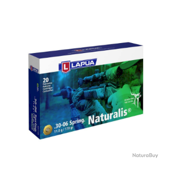 Cartouches Lapua Naturalis calibre 30.06 11g 170Grs
