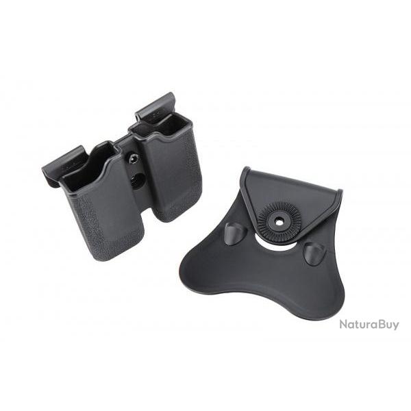 Porte chargeur AMOMAX pour glock 17 couleur noir
