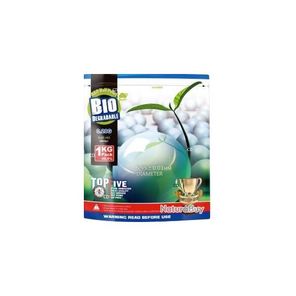 Billes G&amp;G bio 0.20g blanches 1kg