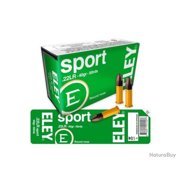 Cartouches Eley calibre 22lr 40grs 2,6g