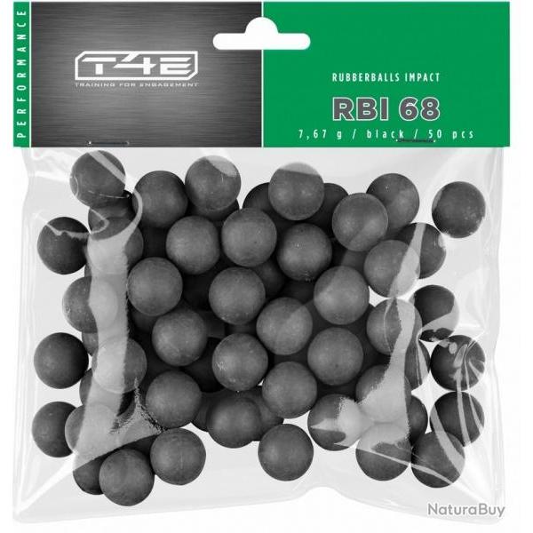 Billes caoutchouc acier T4E acier X50 cal 68