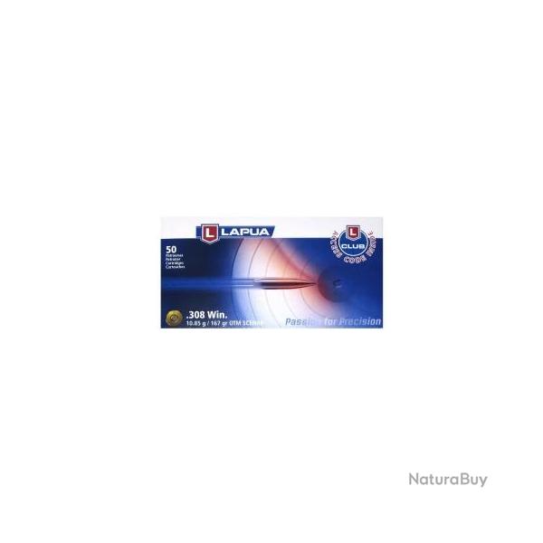 Cartouches Lapua Otm Scenar calibre 308 Win 167gr