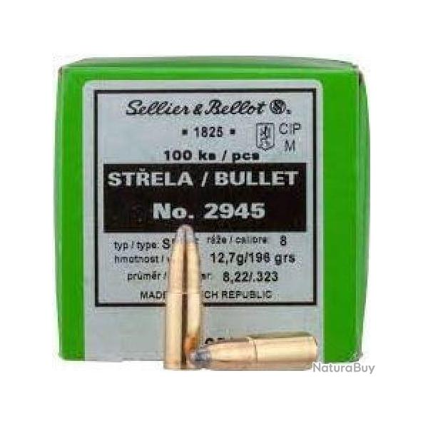 Ogives Sellier Bellot calibre 8mm 196 Grs SPCE : 2945