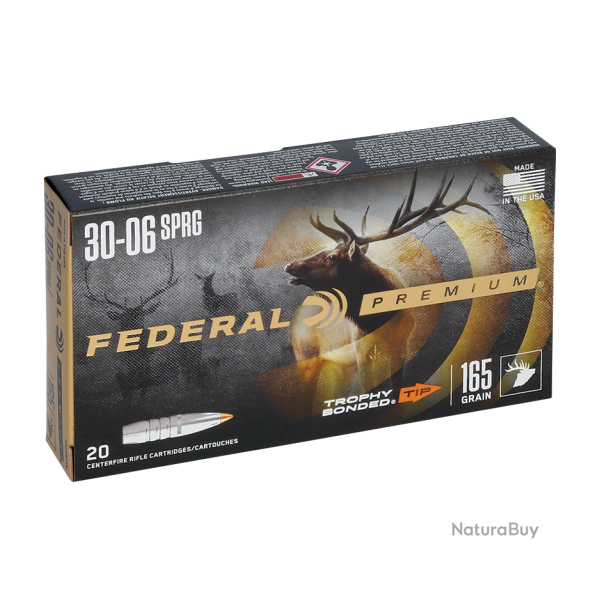 Cartouches F�d�ral Trophy Donded calibre 30.06 180grs 11.7g