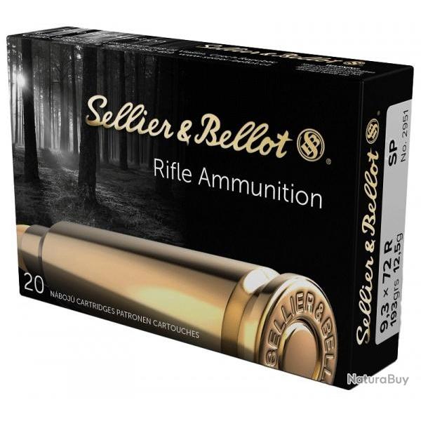 Cartouches Sellier Bellot 9,3x72R 196grs 12.5g