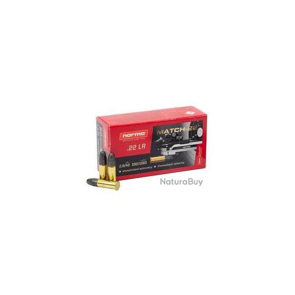 Cartouches Norma Match 22 lr 40grs 2.6 g