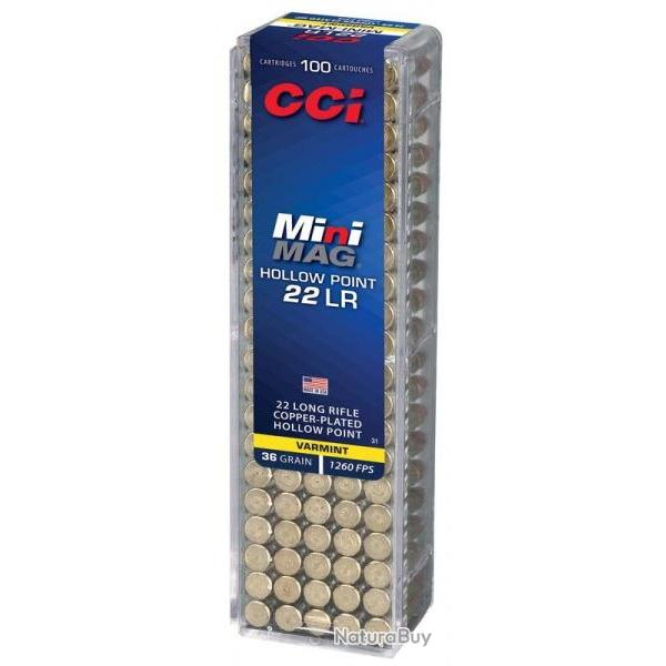 Cartouches CCI -MAG HP 22lr 36 grs bo�te de 100