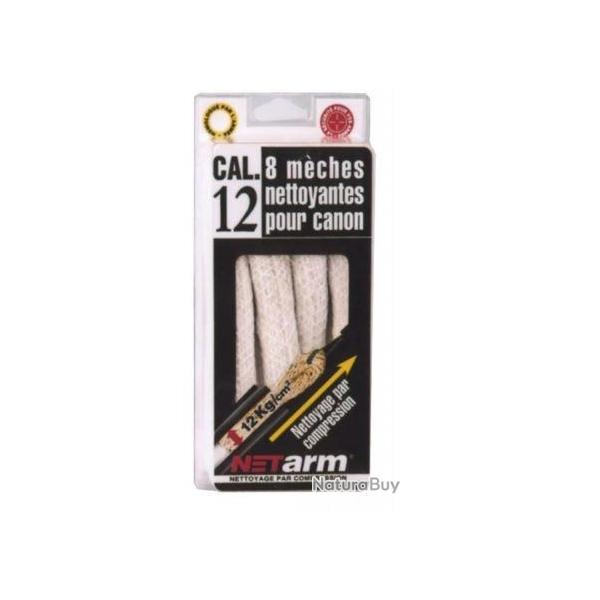 8 MECHES NETARM 12MM BLANC