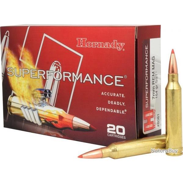 Cartouches Hornady SST superformance 7mm rem mag 154 grs 9,9g