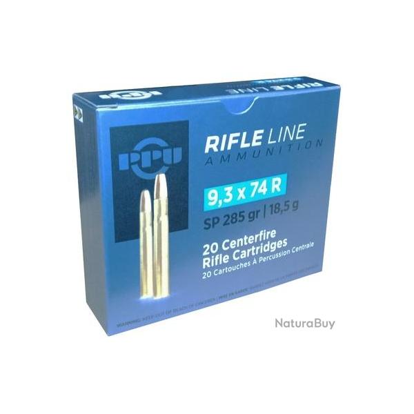 Cartouches PPU Partizan softpoint calibre 9.3x74R 286grs 18.5g