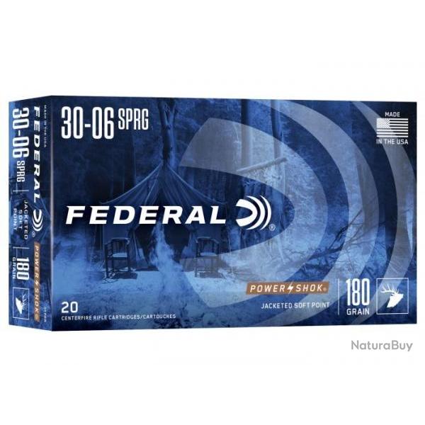 Cartouches F�d�ral power shok cal 30-06 180gr 11,7 g