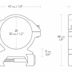 Montage medium Hawke diam 30 mm weaver