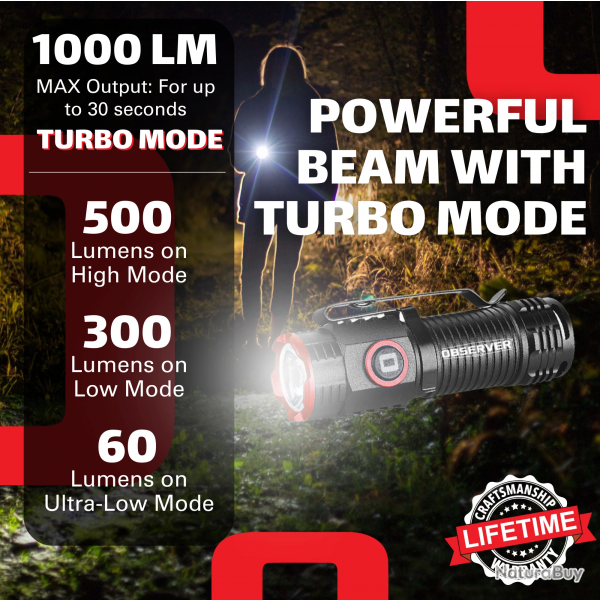 Lampe de poche Obesrver Tools FL3