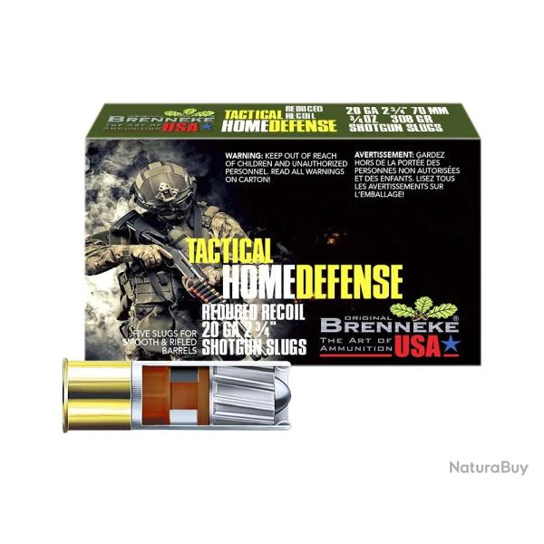 Balles Brenneke Tactical Home Defense 20/70 - 20,5g x5