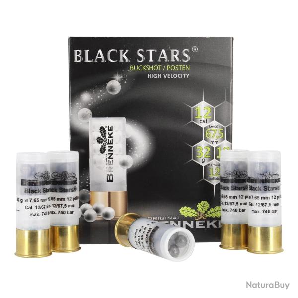 Cartouche Brenneke Black Stars Buckshot 12 67.5 x10