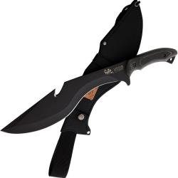 Couteau Linton Cutlery Machete Black Lame Acier Inoxydable Manche Micarta &Eacute;tui nylon noir L93007