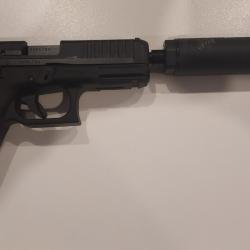 Glock 44 canon filet&eacute; 22 lr + silencieux stalon rc