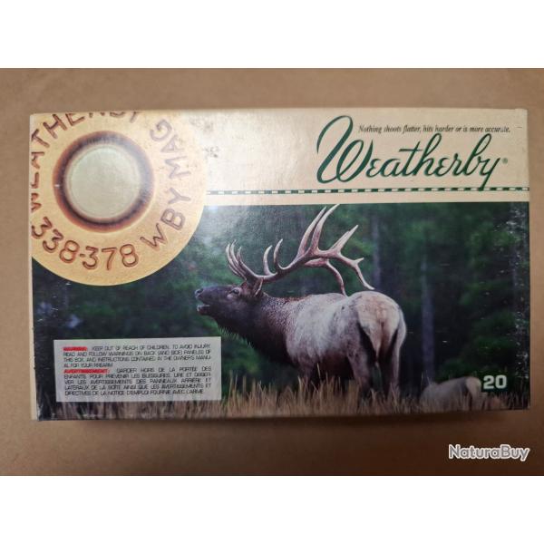Balles 338-378 Weatherby Magnum 250gr Nosler partition