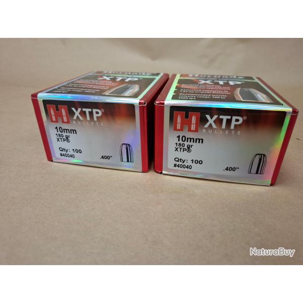 Ogives 10mm AUTO 180gr XTP lot de 200