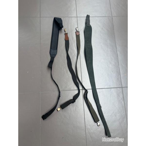 lot de 4 magnifique bretelles de fusil/carabine a vendre aux ench�re destockage armurerie
