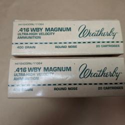Balles 416 Weatherby Magnum 400gr