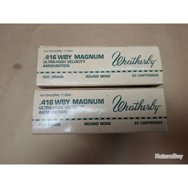 Balles 416 Weatherby Magnum 400gr