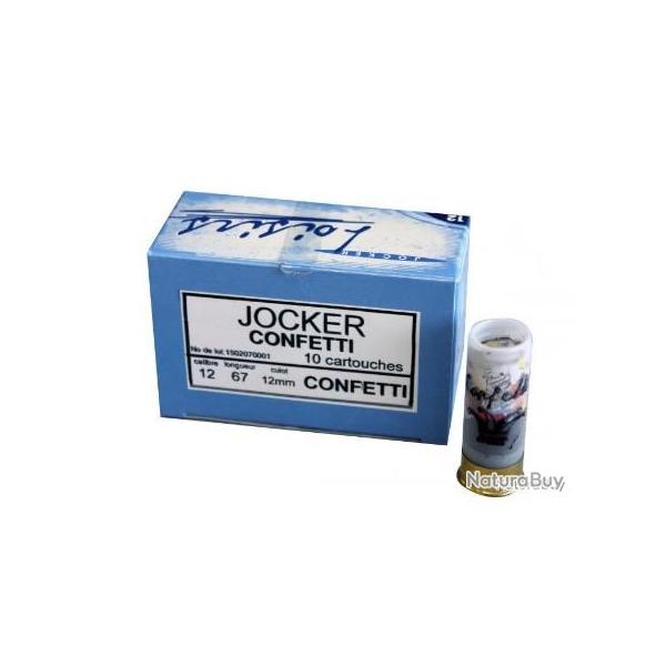 BOITE DE 10 CARTOUCHES A CONFETTI JOCKER CAL.12/67