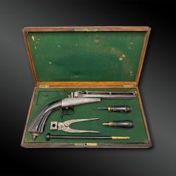 COFFRET de PISTOLET &agrave; syst&egrave;me Colette - Li&egrave;ge, Belgique - XIX&egrave;me si&egrave;cle