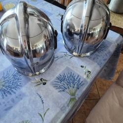 lot de 2 casques de pompiers seau &agrave; champagne