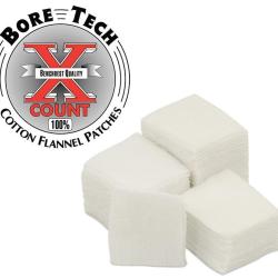 Patches de nettoyage BORETECH 1"1/8 carr&eacute;s x 1000 BORETECH