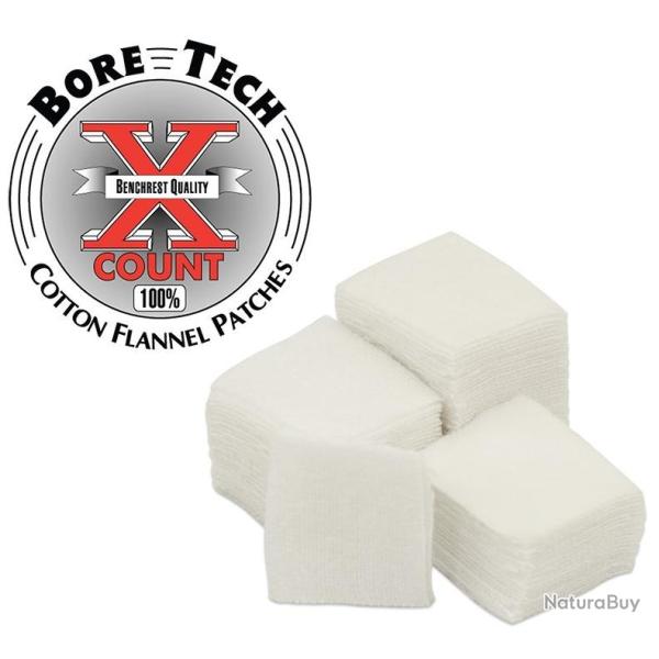 Patches de nettoyage BORETECH 1"1/8 carr�s x 1000 BORETECH