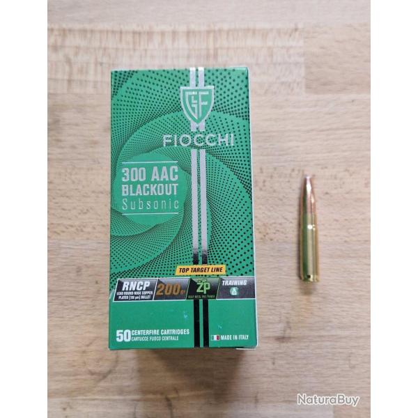 Fiocchi cal 300 Blackout rncp 200 grs subsoniques x 50