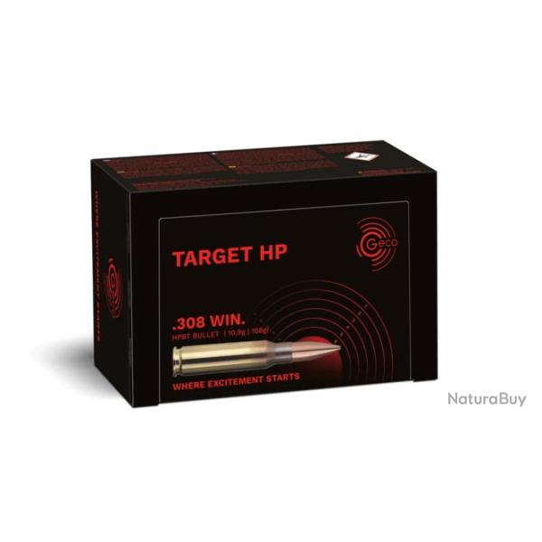 Munitions Geco Target HP cal 308 Win - 168 grs x 50