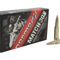 Munitions Norma USA cal 308 Win - 168 grs HPBT Match x 20