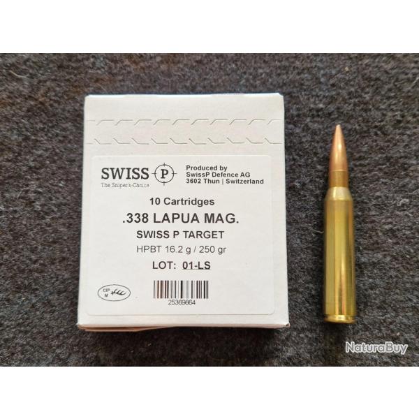 Munitions Swiss P Target cal. 338 LM - 250 grs HPBT Match x 10