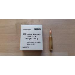 Munitions Sako M-LE cal 338 LM - 300 grs HPBT Match x 10