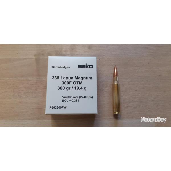 Munitions Sako M-LE cal 338 LM - 300 grs HPBT Match x 10