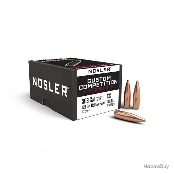Balles Nosler Custom comp�tition .30" - 175 grs x 100
