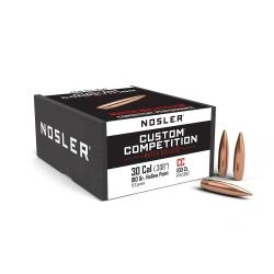 Balles Nosler Custom comp&eacute;tition .30" - 190 grs x 100