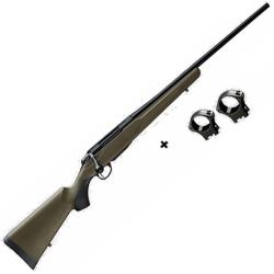KIT CARABINE  TIKKA T3X LITE OD GREEN 30-06 NS 3RD 20" 51CM M15X1 + MONTAGE 30MM