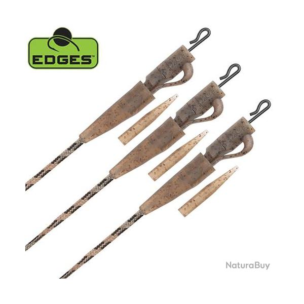 Montage Fox Edges Camo Submerge Lead Clip Leaders 40lbs (par 3)