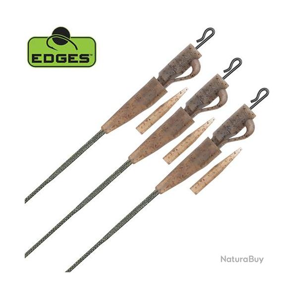 Montage Fox Edges Camo Leadcore Lead Clip Leaders 50lbs (par 3)