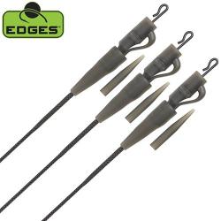 Montage Fox Edges Naturals Leadcore Lead Clip Leaders 50lbs (par 3)