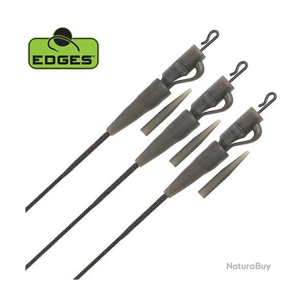 Montage Fox Edges Naturals Leadcore Lead Clip Leaders 50lbs (par 3)
