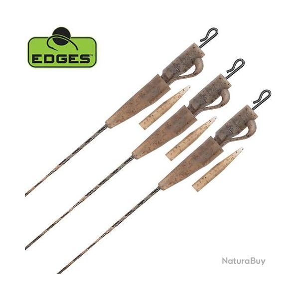 Montage Fox Edges Camo Submerge Lead Clip Leaders 30lbs (par 3)
