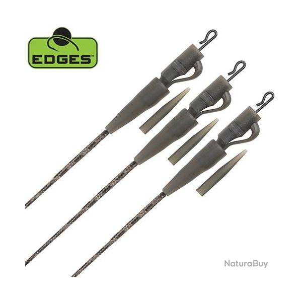 Montage Fox Edges Naturals Submerge Lead Clip Leaders 40lbs (par 3)