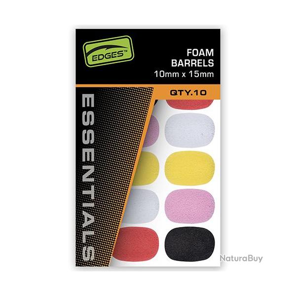 Mousse Fox Edges Barrels Mixed Colour 10mm x 15mm (par 10)