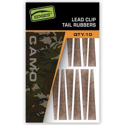 T&eacute;tine Fox Edges Camo Lead Clip Tail Rubbers (par 10)